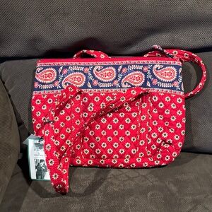 Vera Bradley Red Floral Paisley Mini Bag